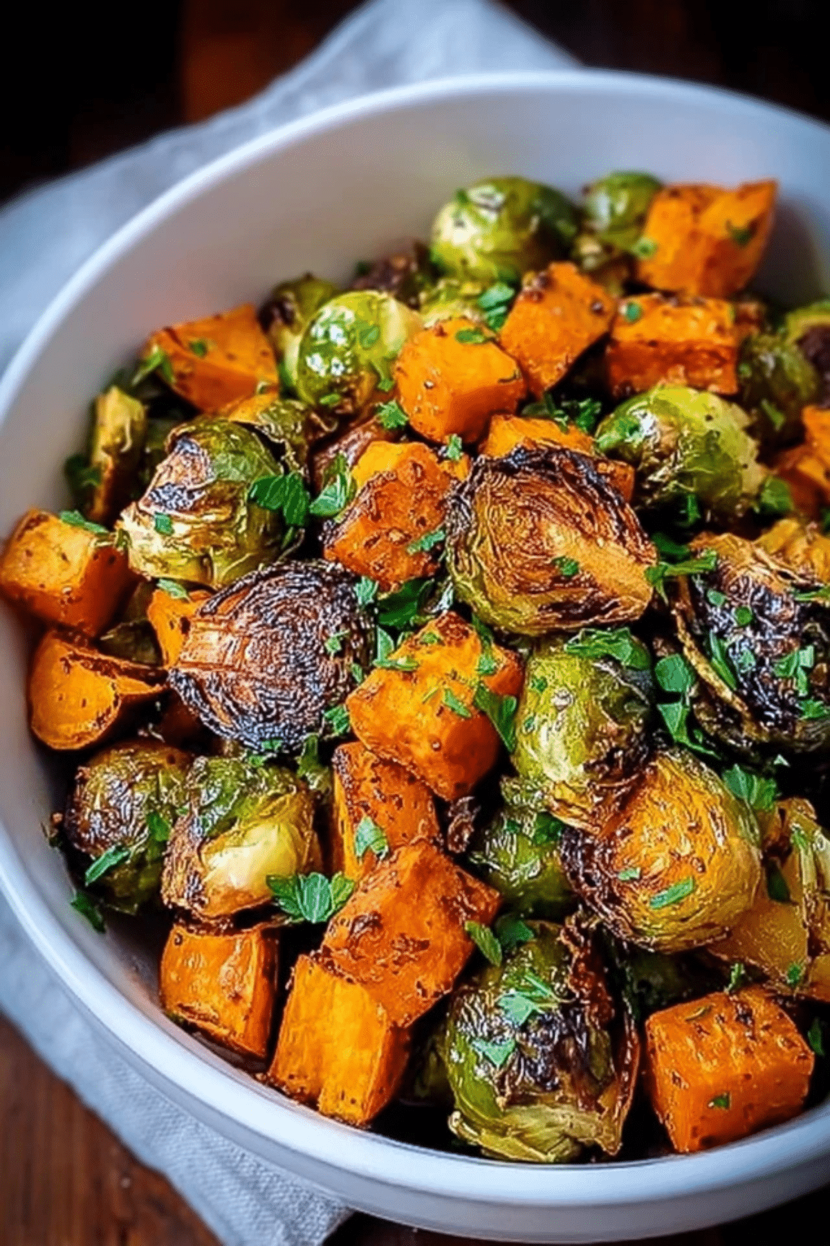 Roasted Brussels Sprouts & Sweet Potatoes (1)