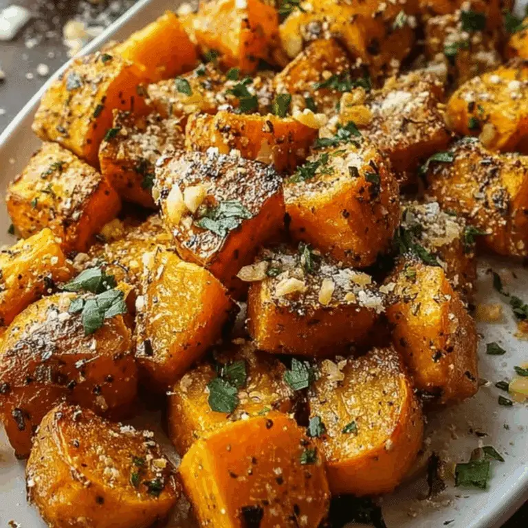 Roasted Sweet Potatoes with Garlic and Parmesan