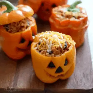 SHREDDED CHICKEN & RICE STUFFED PEPPERS (3)