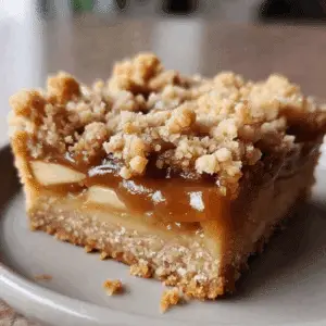 Salted Caramel Apple Crumble Bars Fall Treat (2)