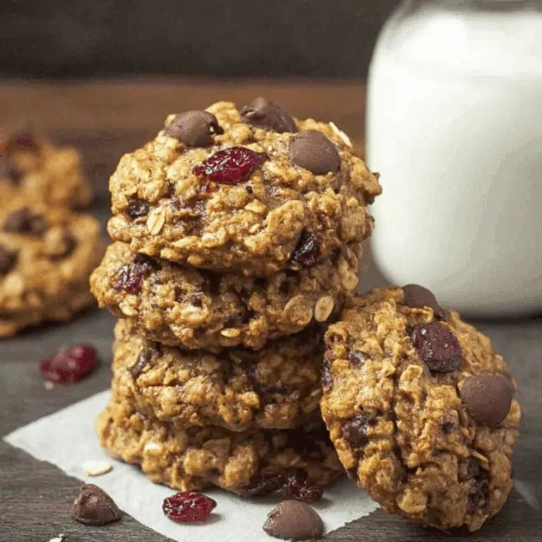 Vegan Oatmeal Cranberry Cookies with Chocolate Chips (1)