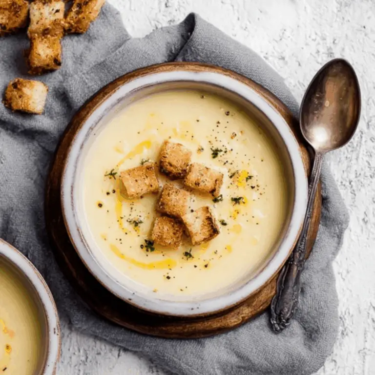CREAMY ROASTED GARLIC POTATO SOUP