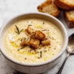 CREAMY ROASTED GARLIC POTATO SOUP