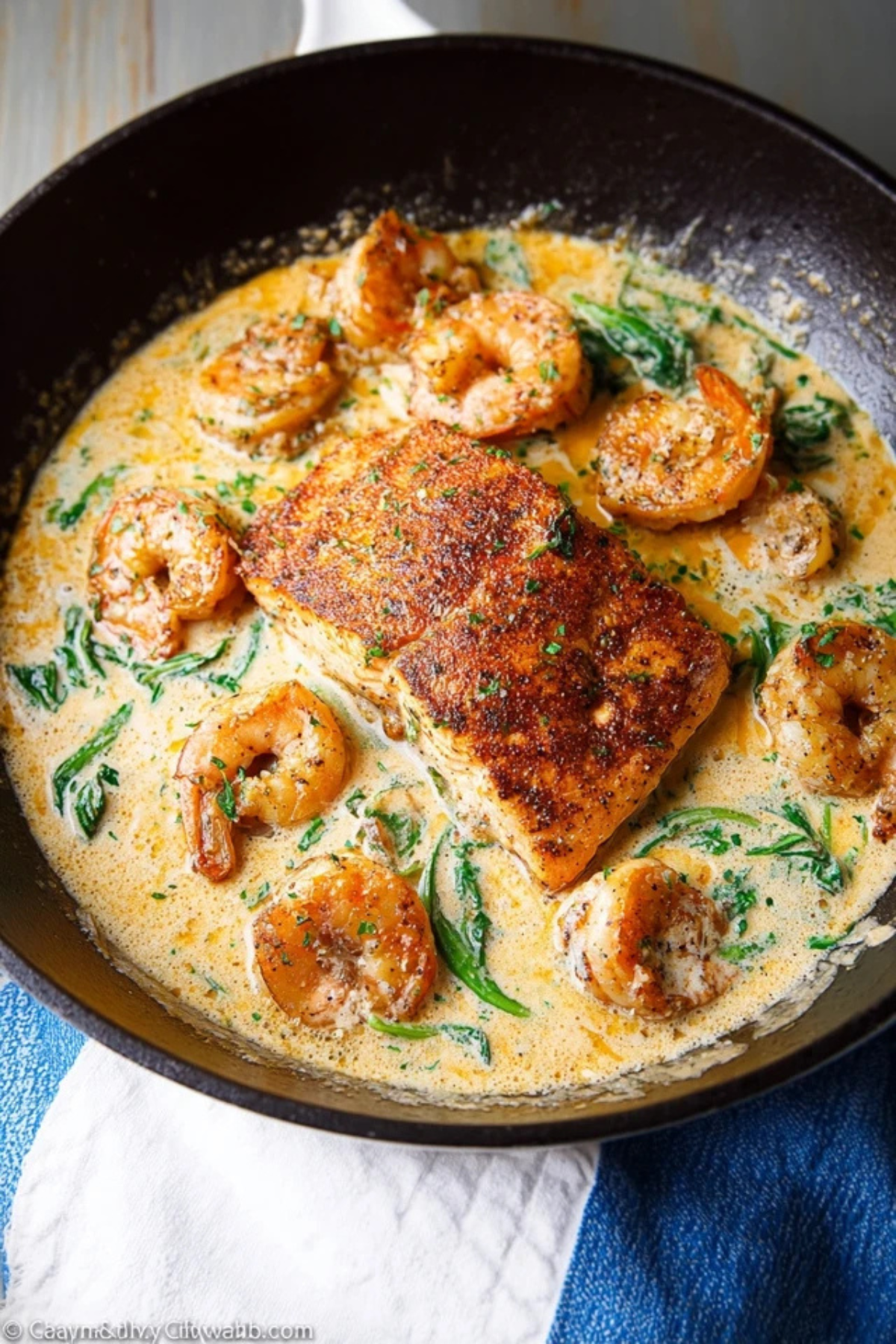 Cajun Salmon and Shrimp