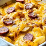 Cheesy Potatoes with Smoked Sausage