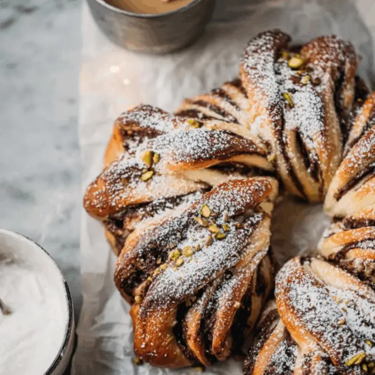 Chocolate Pistachio Christmas Star Bread (1)