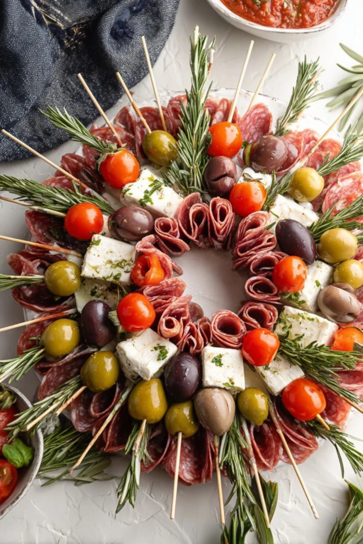 Christmas Antipasto Wreath