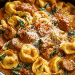 Crockpot Cheese Tortellini and Sausage