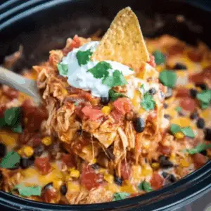 Crockpot Chicken Enchilada Casserole (1)