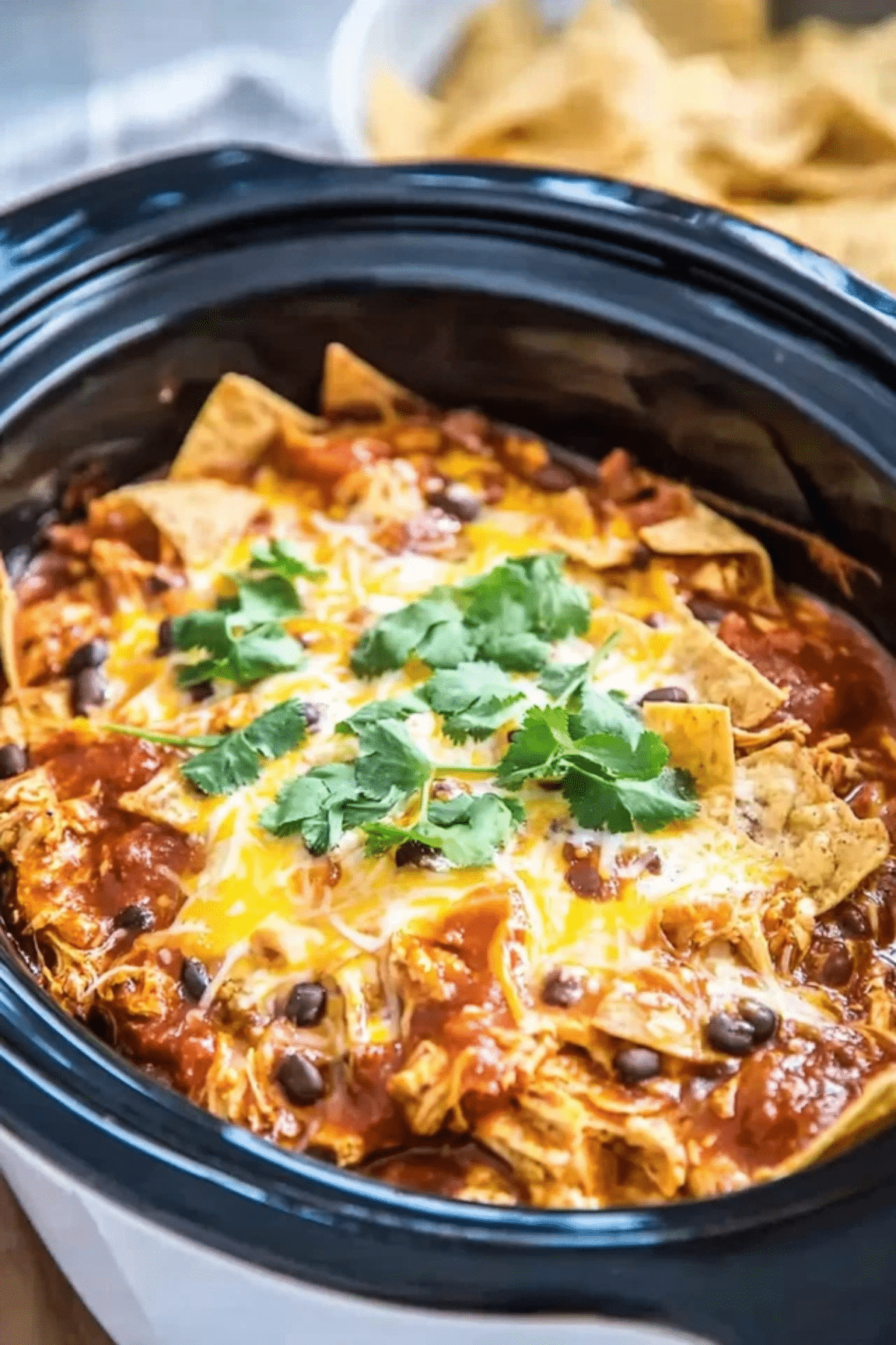 Crockpot Chicken Enchilada Casserole (1)