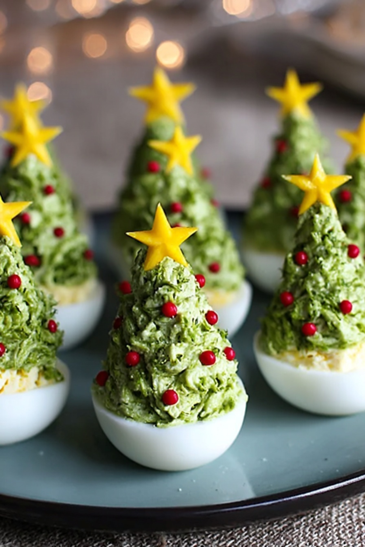Deviled Egg Christmas Trees
