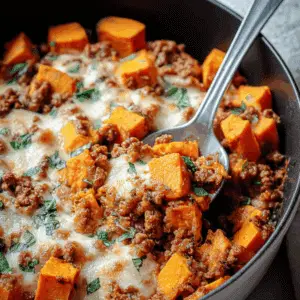 Ground Turkey Sweet Potato Bake