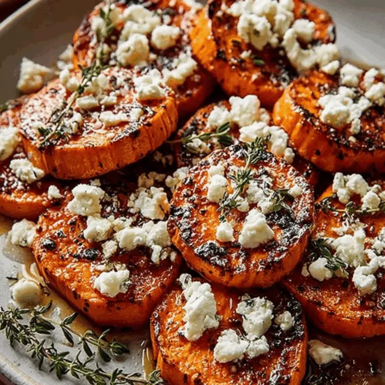 Honey Feta Sweet Potato Rounds