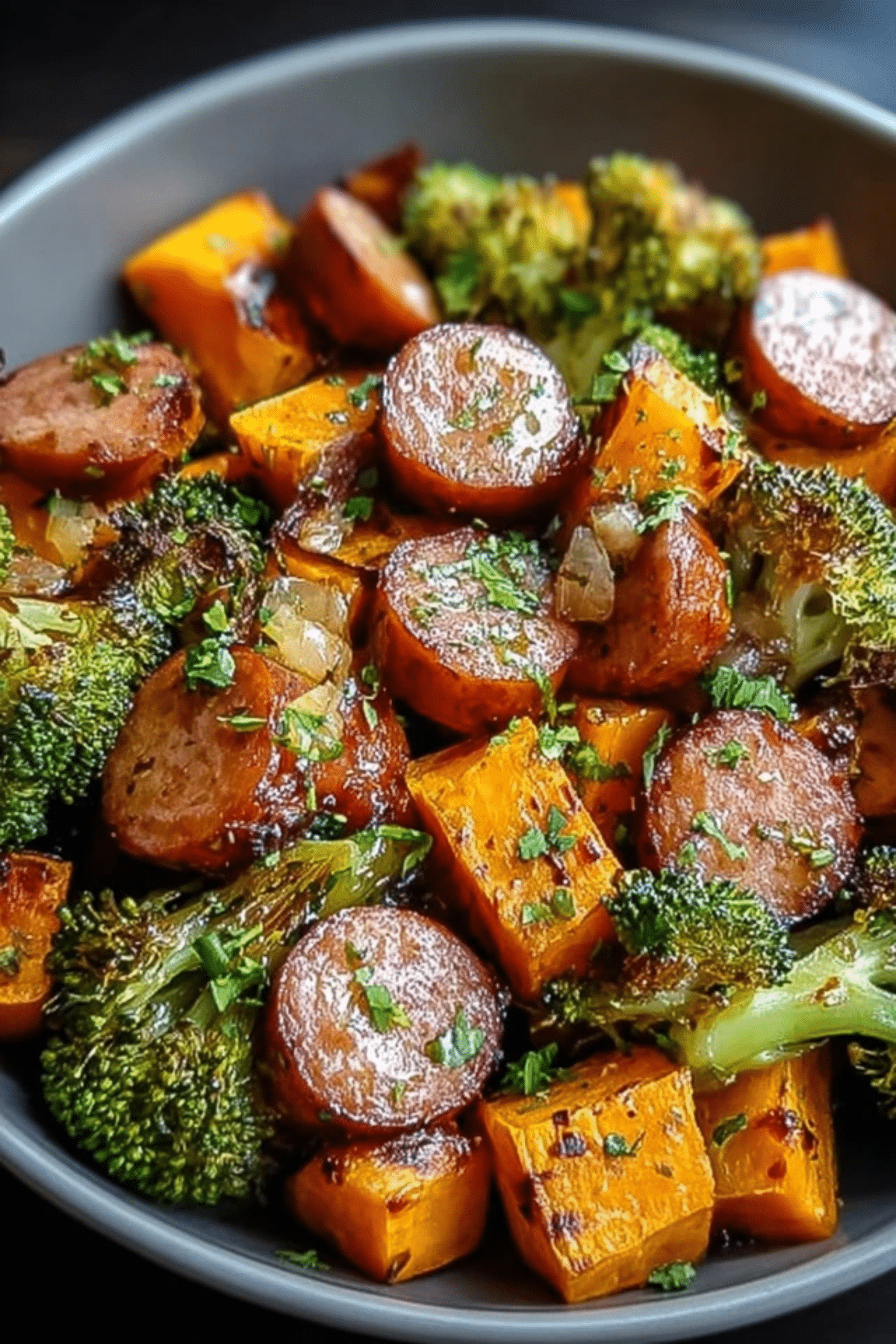 Honey Garlic Sausage Sweet Potatoes