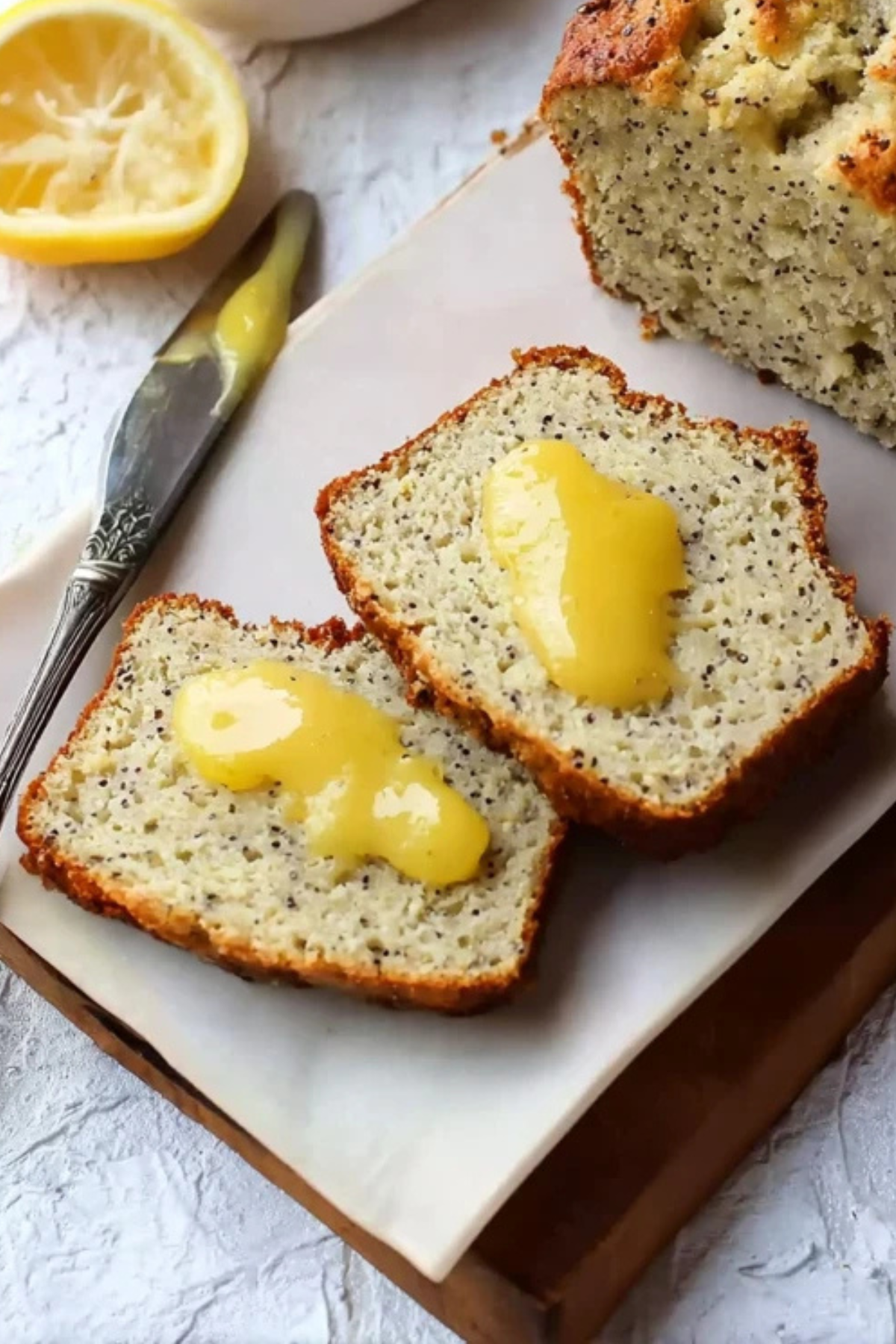 Lemon Poppy Seed Bread with Lemon Curd