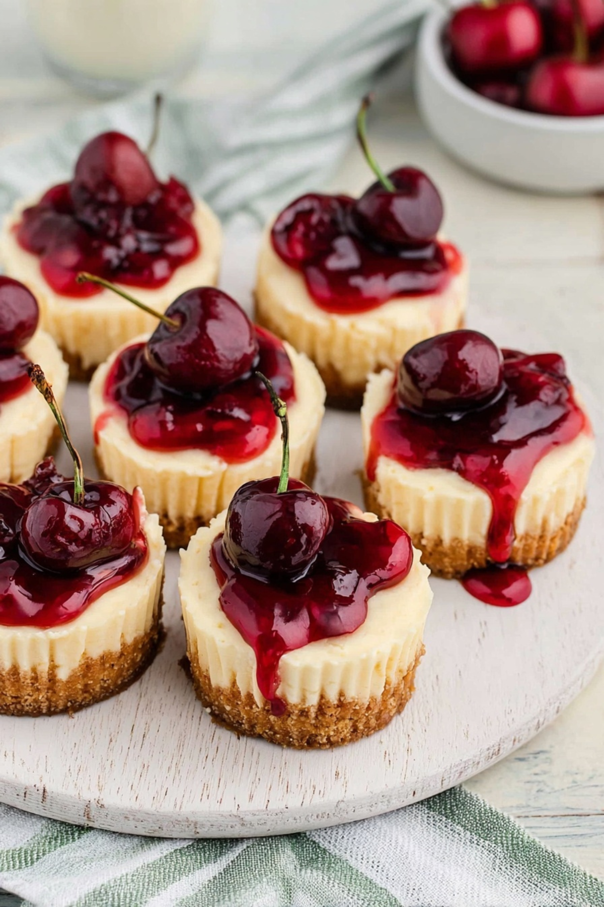 Mini Cherry Cheesecakes
