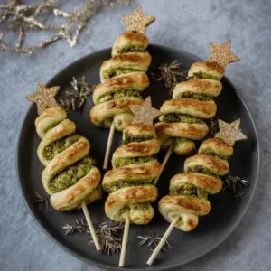 Puff Pastry Pesto Christmas Trees
