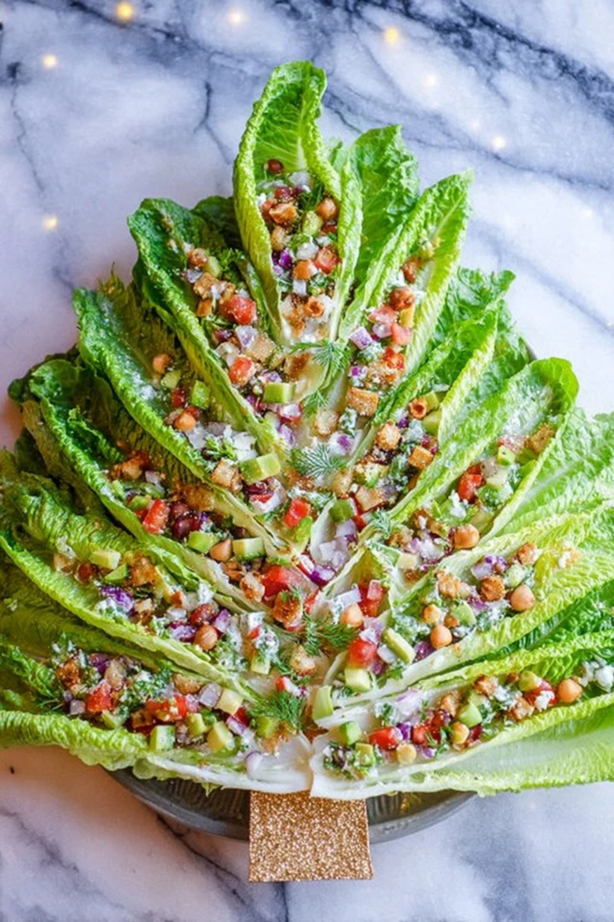 Romaine Lettuce Salad Christmas Tree