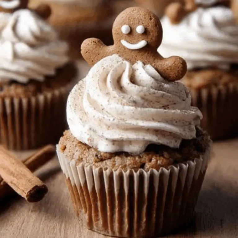 Soft Gingerbread Cupcakes