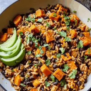Southwest Sweet Potato, Black Bean and Rice Skillet (1)