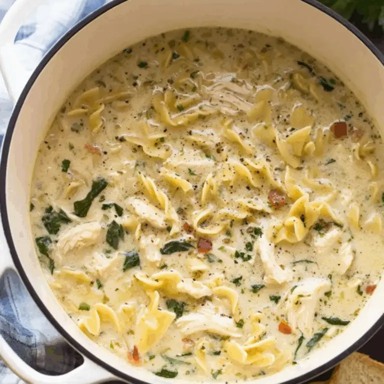 White Chicken Lasagna Soup