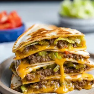 Cheeseburger Quesadillas