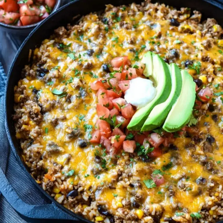 Cheesy Taco Rice Skillet