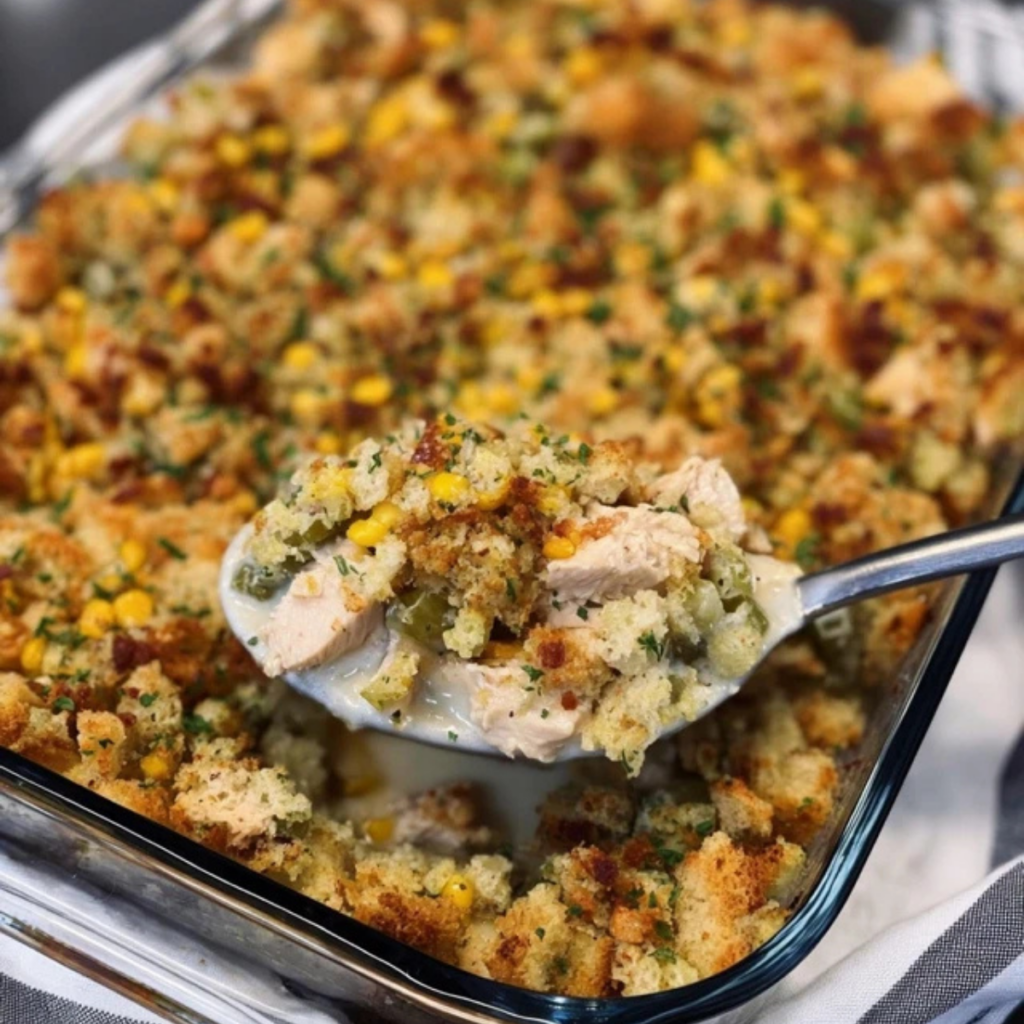 Chicken and Stuffing Casserole