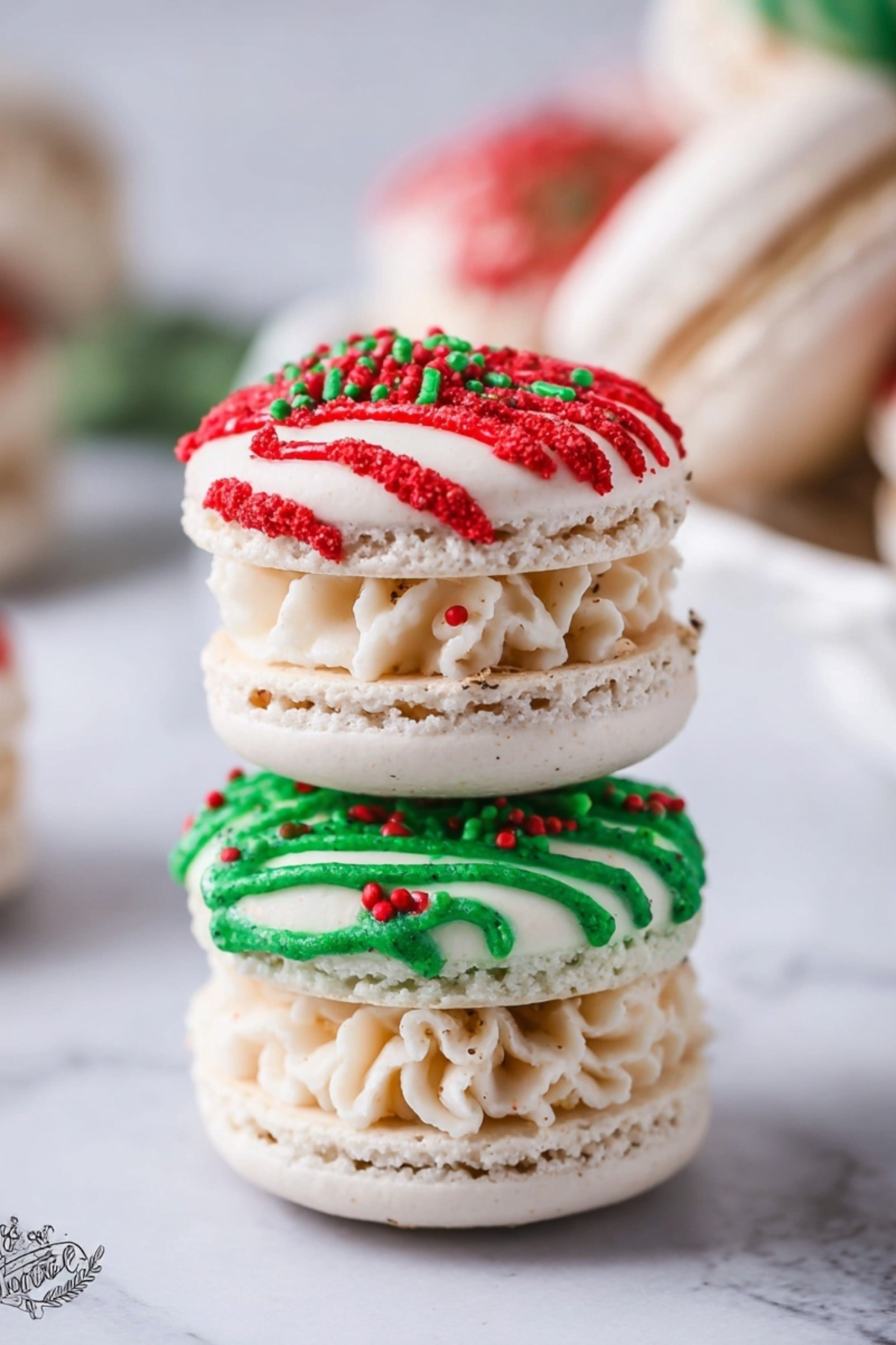 Christmas Tree Cake Macarons (1)