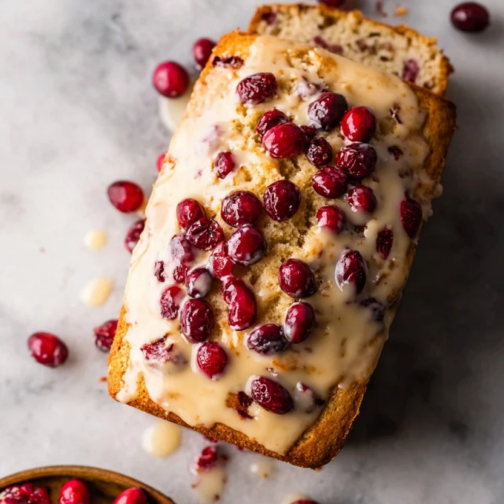 Cranberry Eggnog Bread