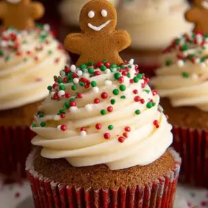 Gingerbread Cupcakes with Cream Cheese Frosting