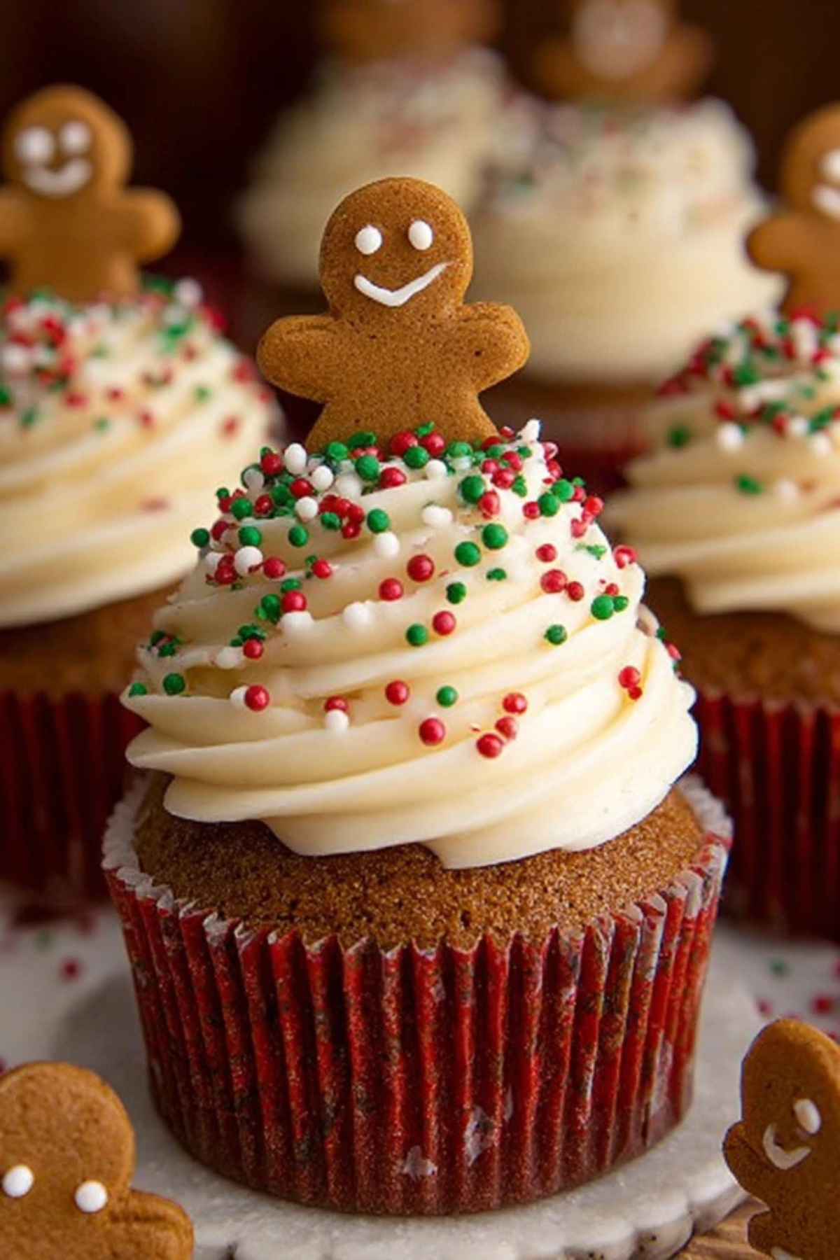 Gingerbread Cupcakes with Cream Cheese Frosting