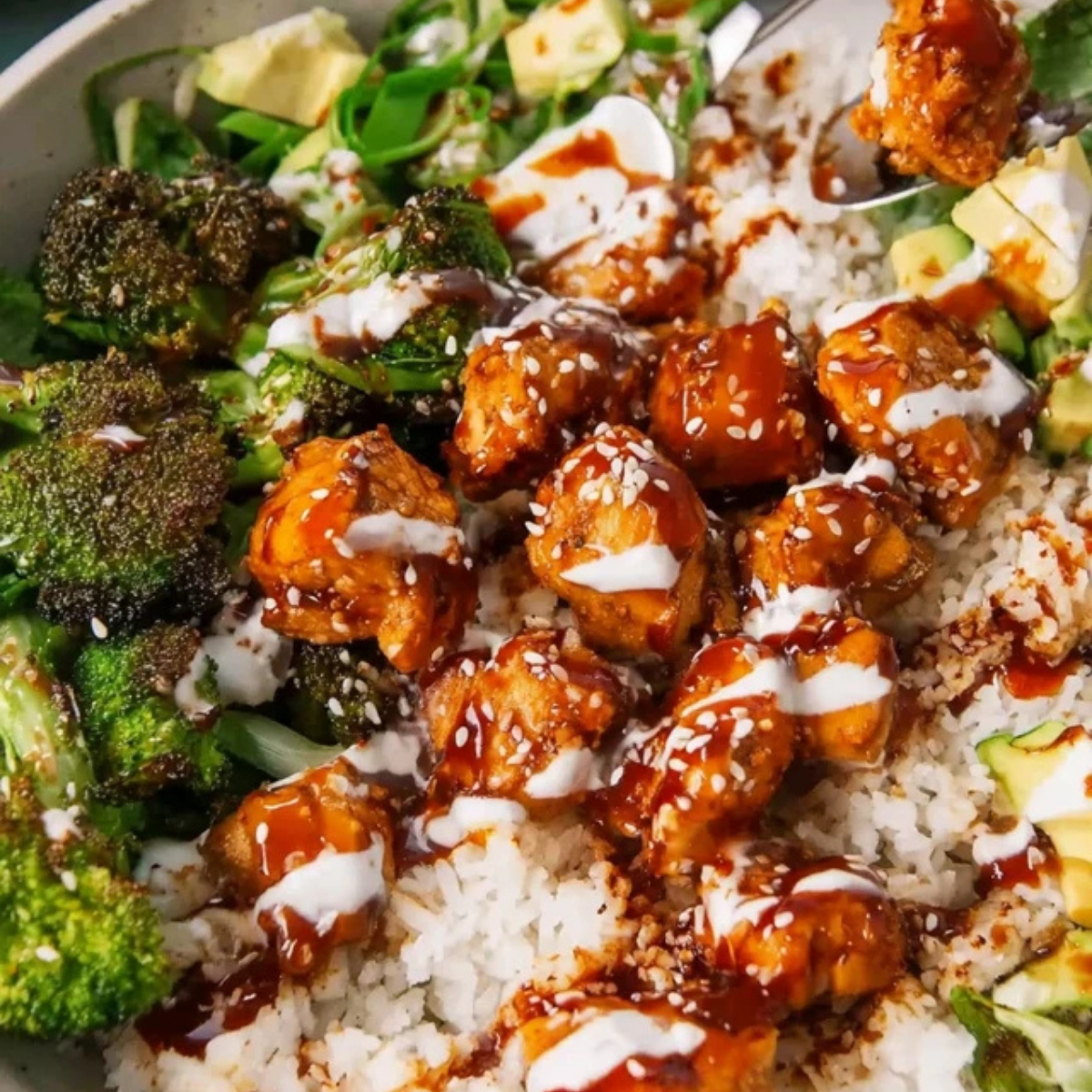 Healthy Sticky Chicken Bowls
