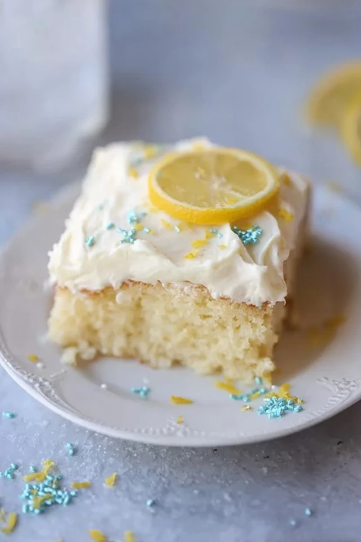 Lemon Sheet Cake with Cream Cheese Frosting