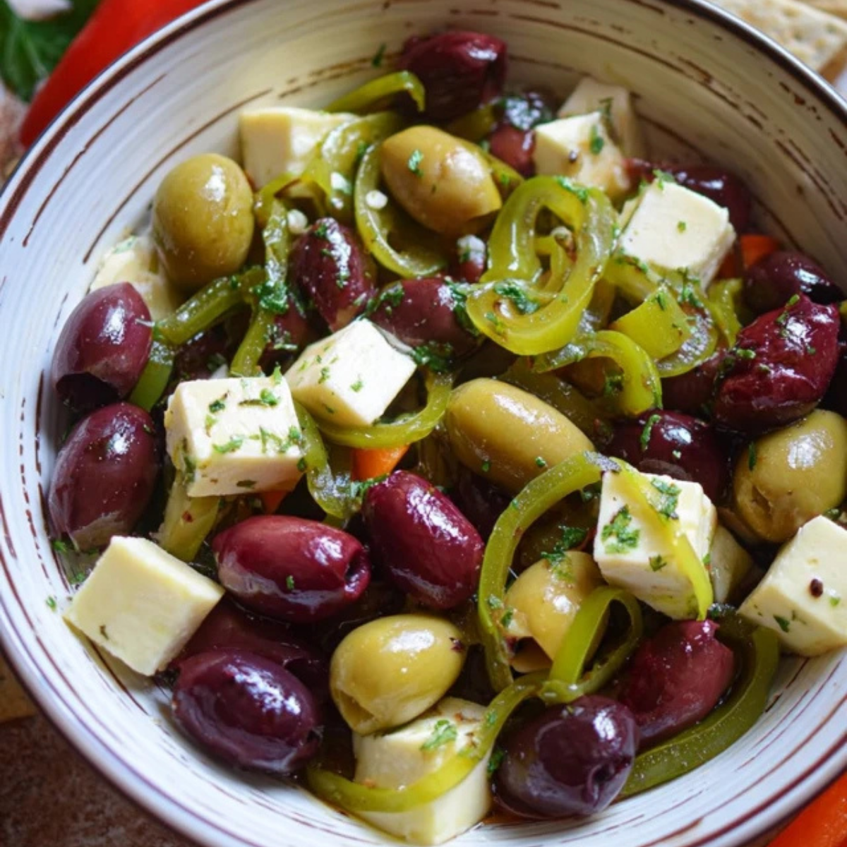 Marinated Olives and Cheese