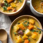 Rustic Roasted Winter Vegetable Chowder