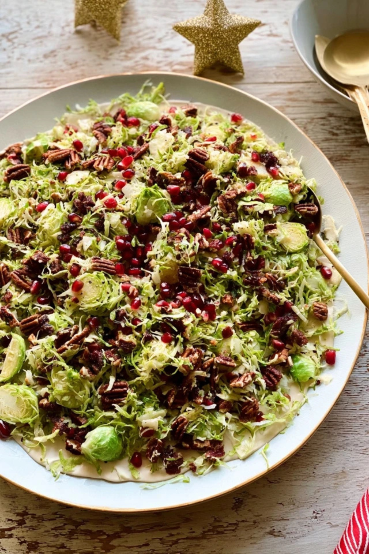 Shaved Brussels Sprout Salad with Pomegranate and Candied Pecans (1)