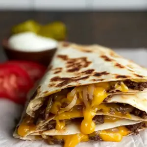Smash Burger Quesadilla