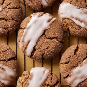 Soft Batch Gingerbread Cookies with Ginger Glaze