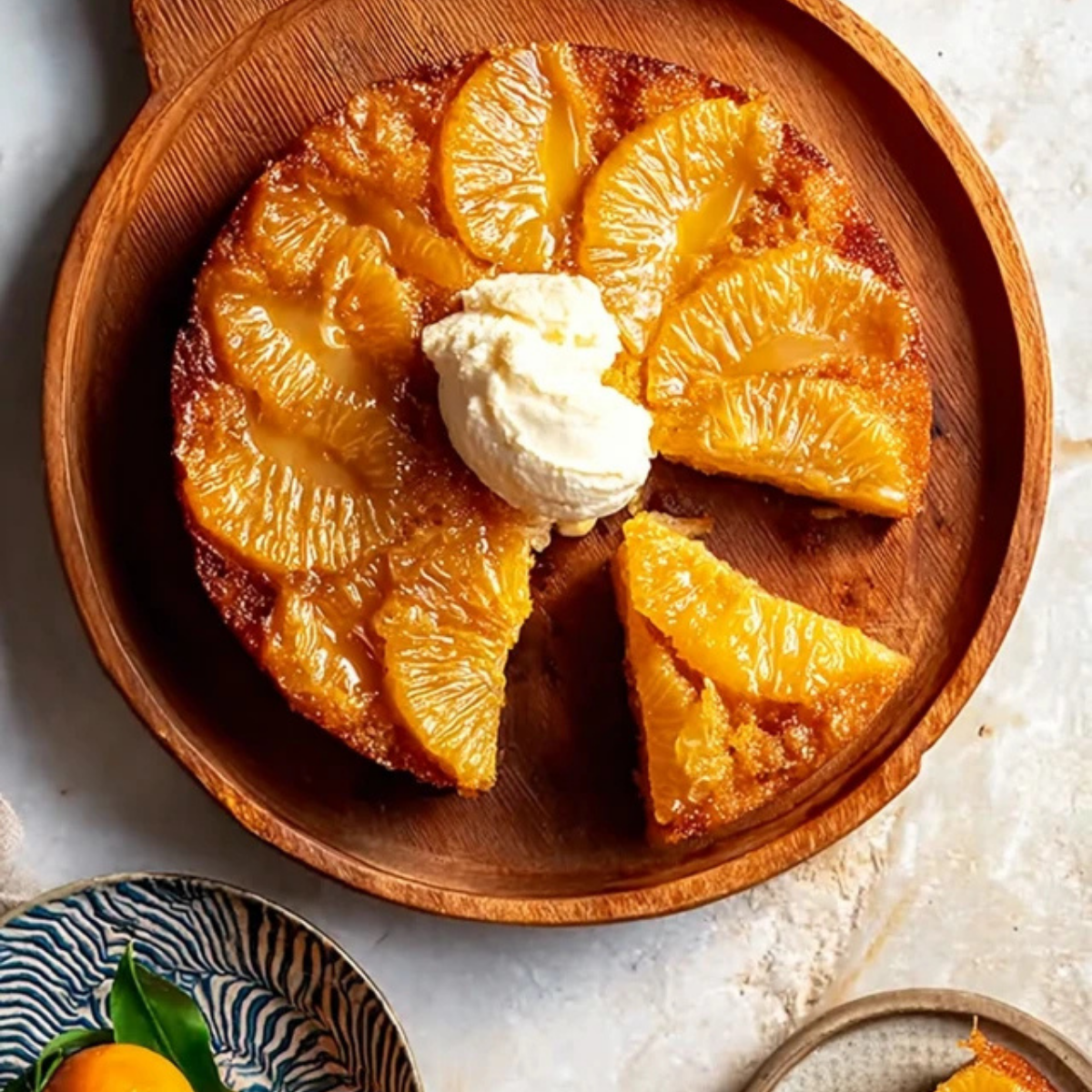 Spiced Mandarin Upside Down Cake