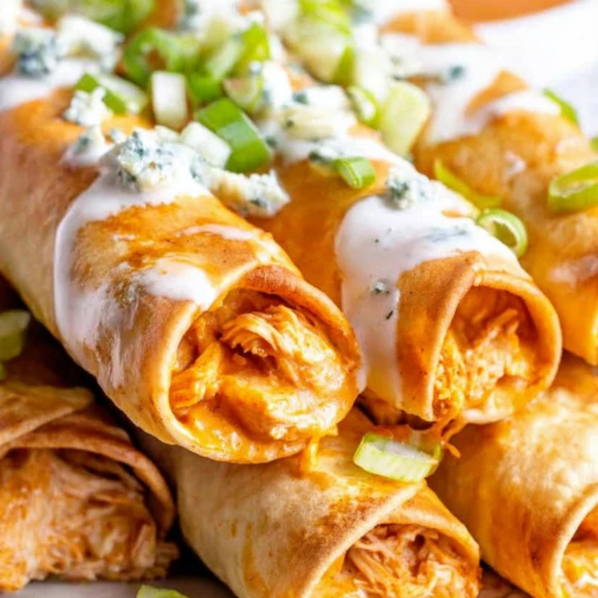 Baked Buffalo Chicken Taquitos