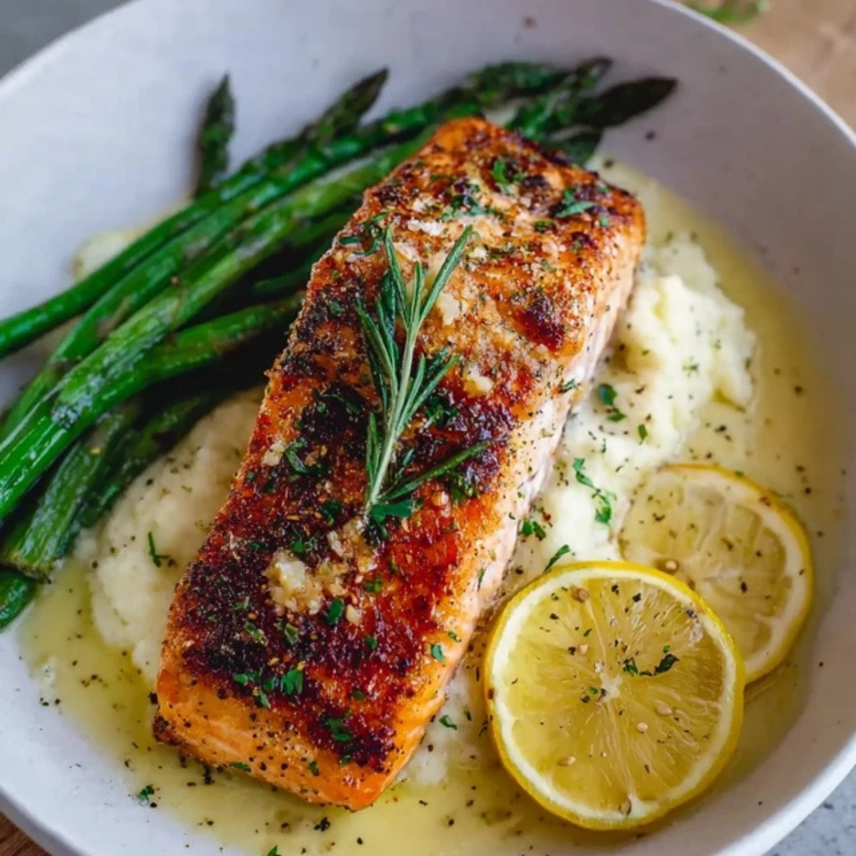 Baked Lemon Garlic Butter Salmon