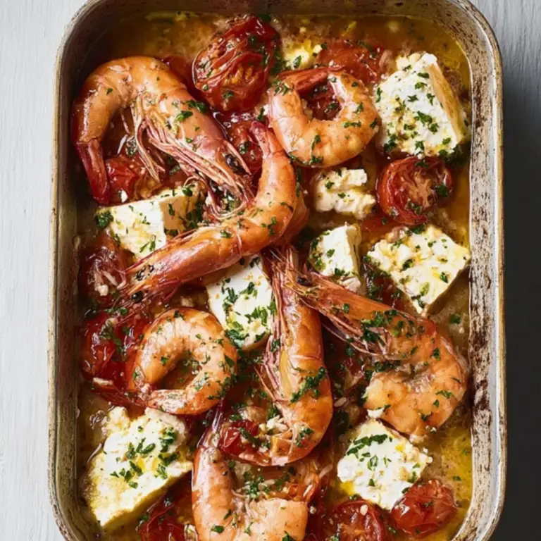 Baked Prawns with Lemon and Feta