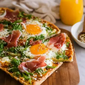Baked Prosciutto and Egg Breakfast Tart