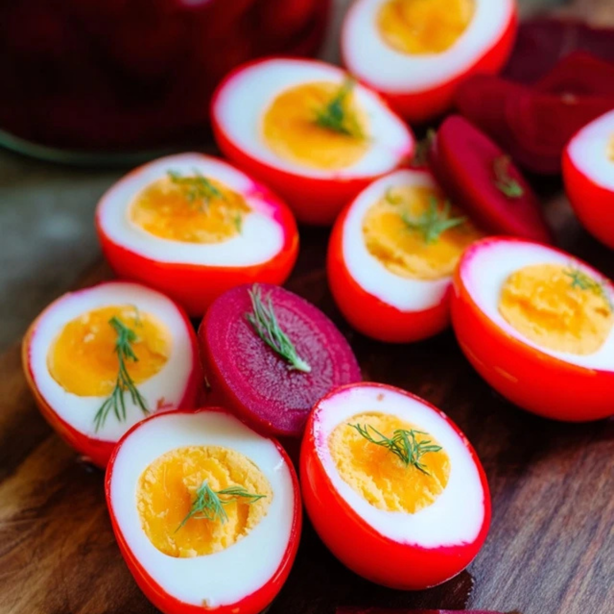 Beet Pickled Deviled Eggs