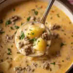 Cheesy Beef and Potato Soup