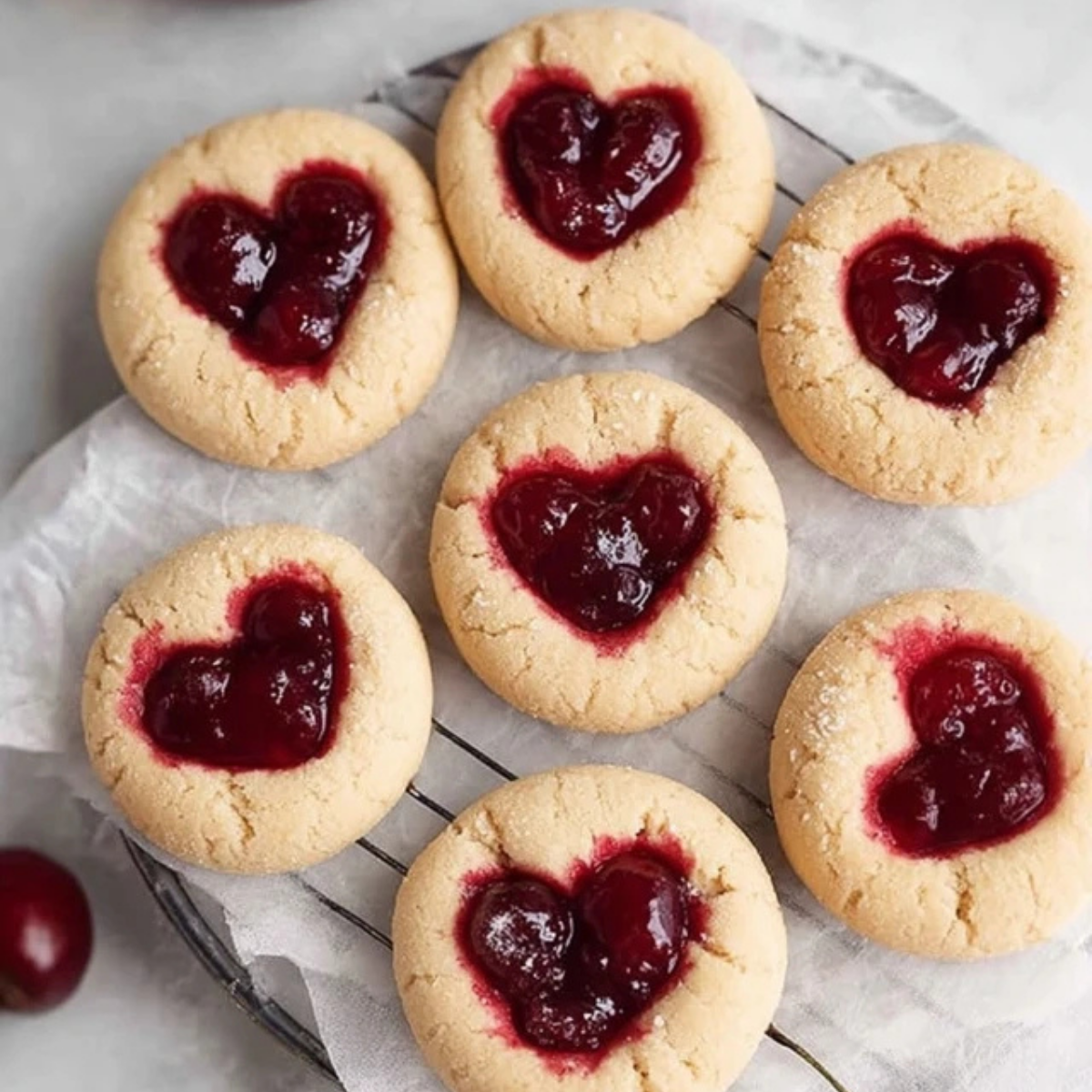 Cherry Thumbprint Cookies
