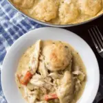 Chicken and Dumplings with Biscuits