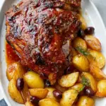 Greek Slow Roast Leg of Lamb with Potatoes