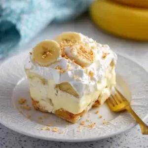 NO BAKE BANANA PUDDING DESSERT